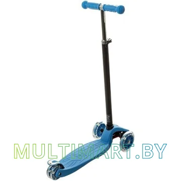 Самокат QD Scooter Maxi BL голубой, светящиеся колёса